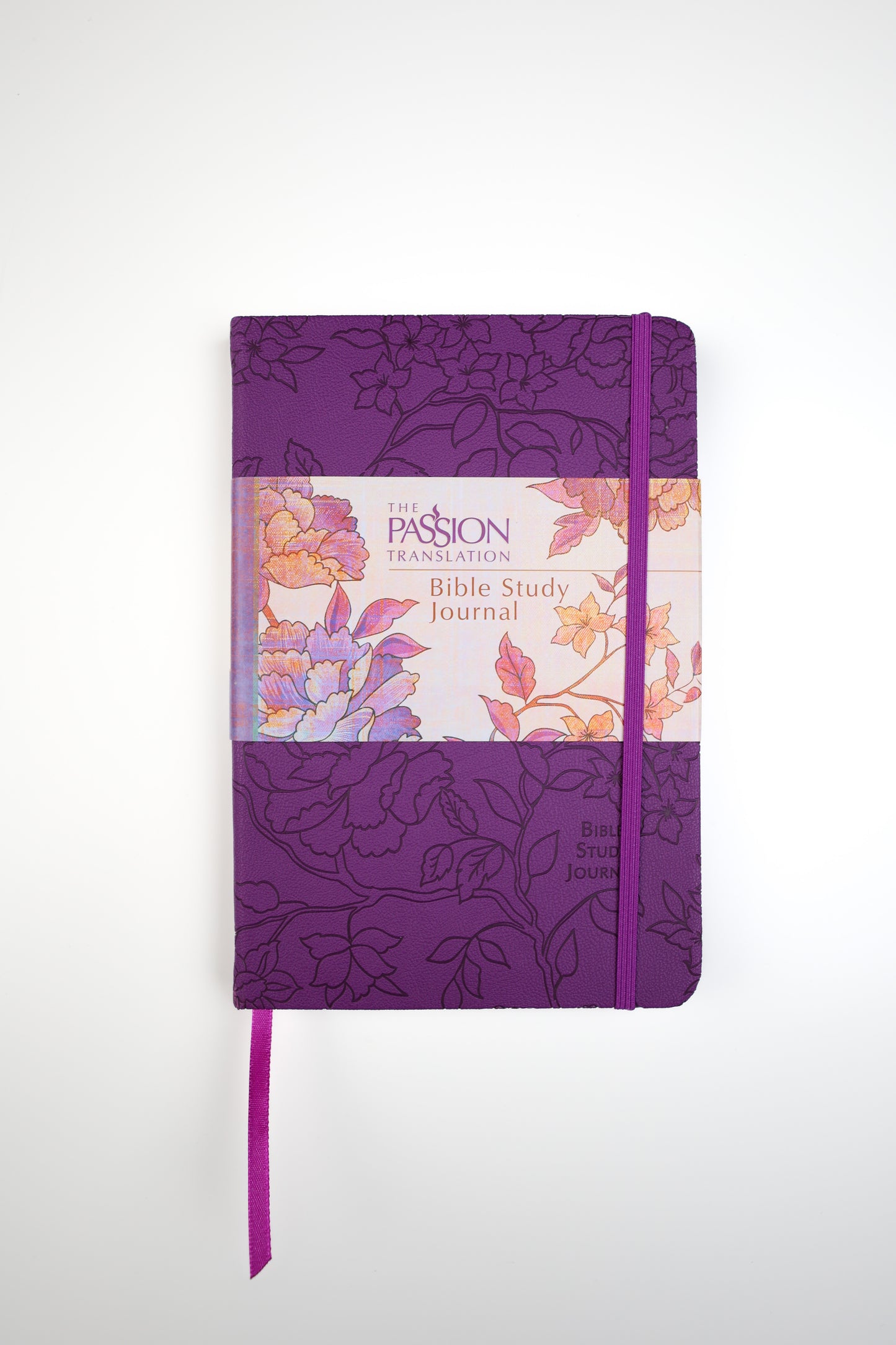 The Passion Translation Bible Study Journal-Peony Design Faux Leather