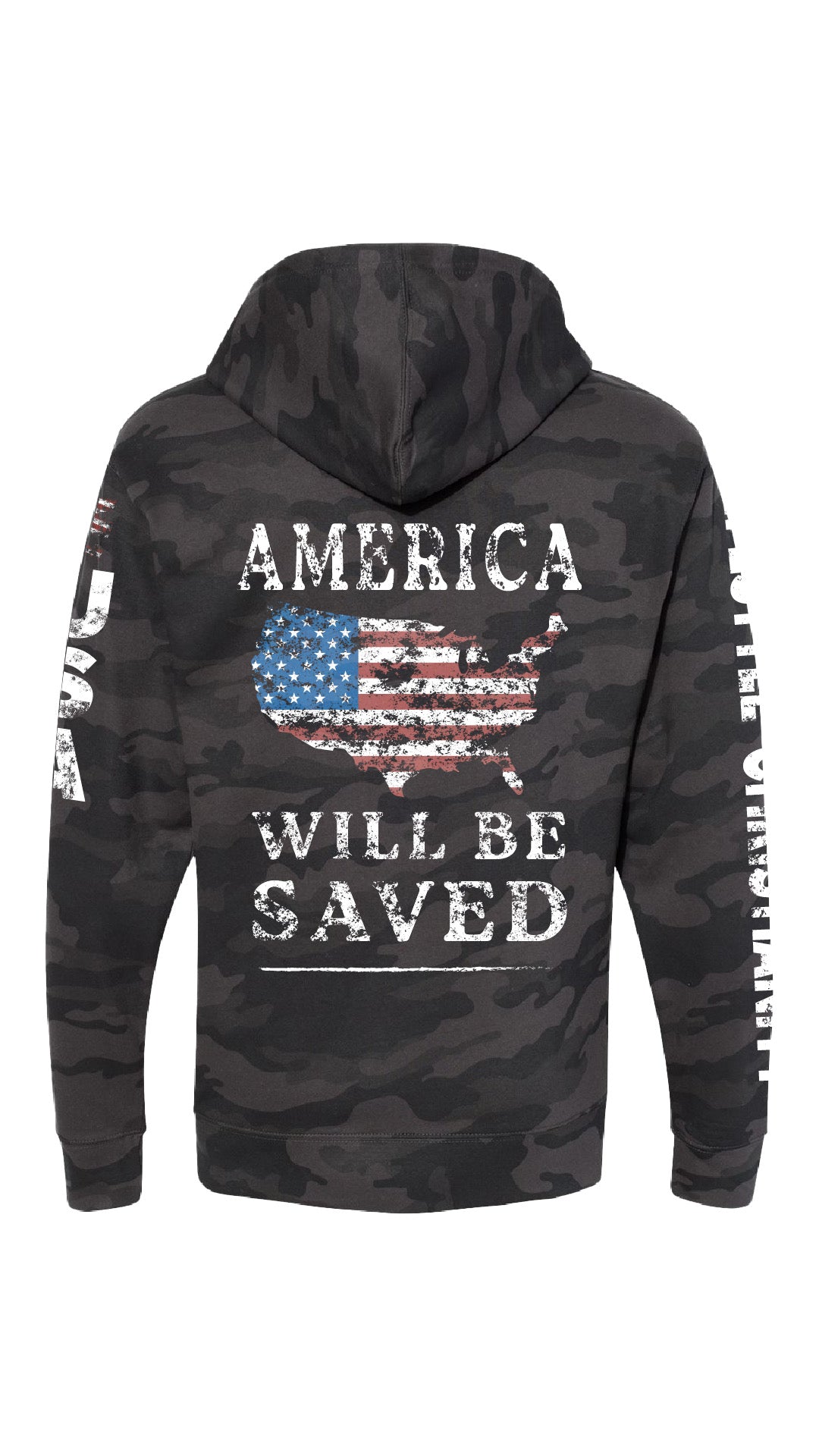 America Will be Saved - Camo Hoodie