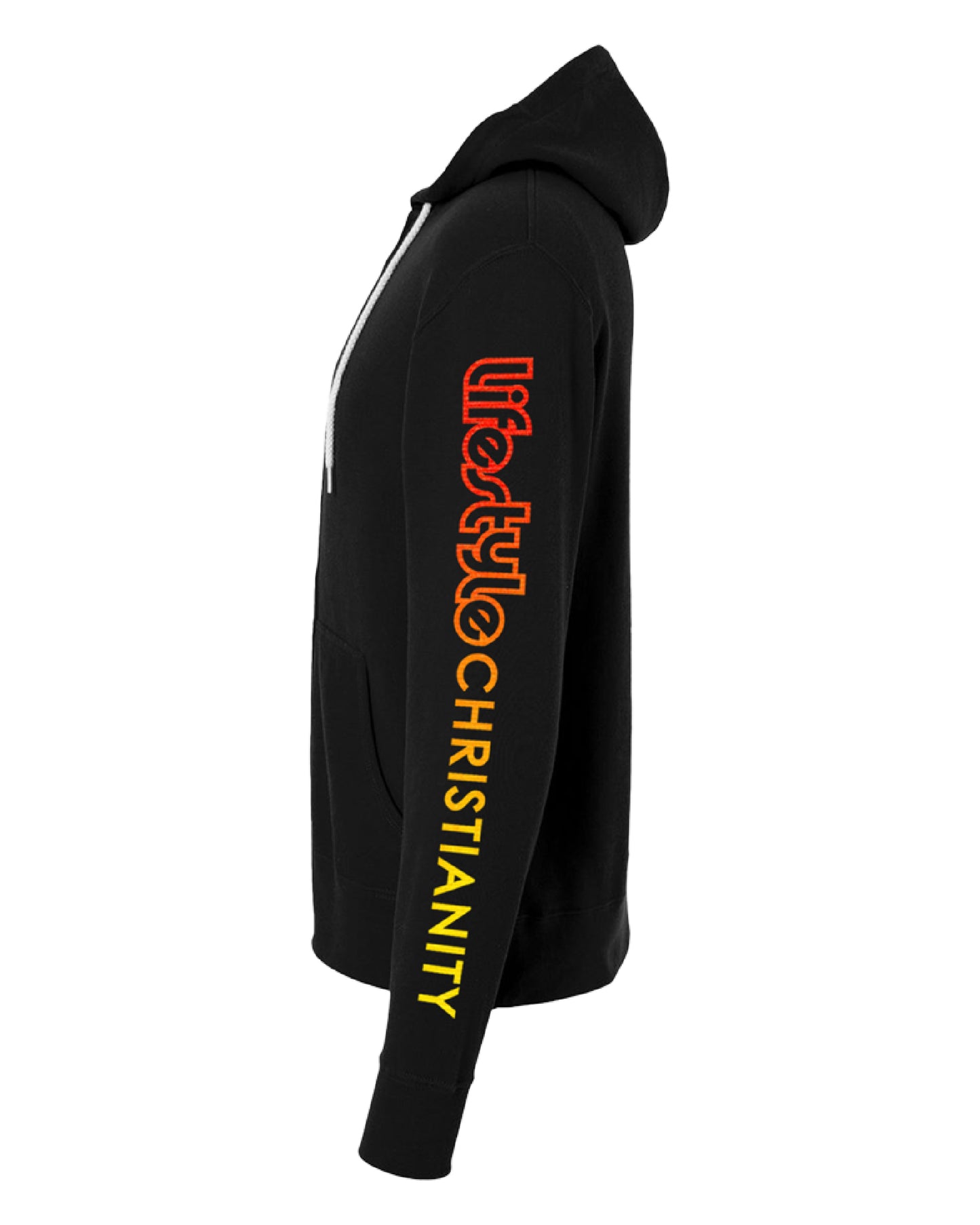 Black Burning Heart Zipper Hoodie