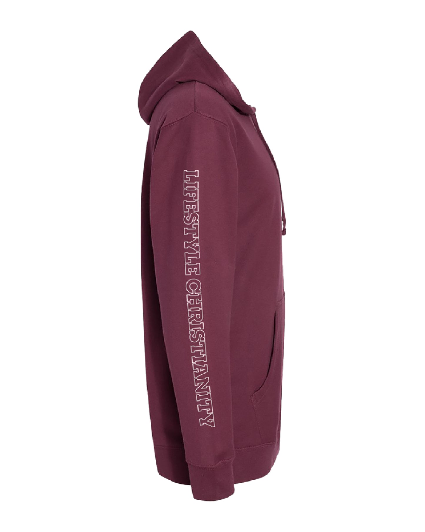 LCU Maroon Hoodie with White Circle Logo