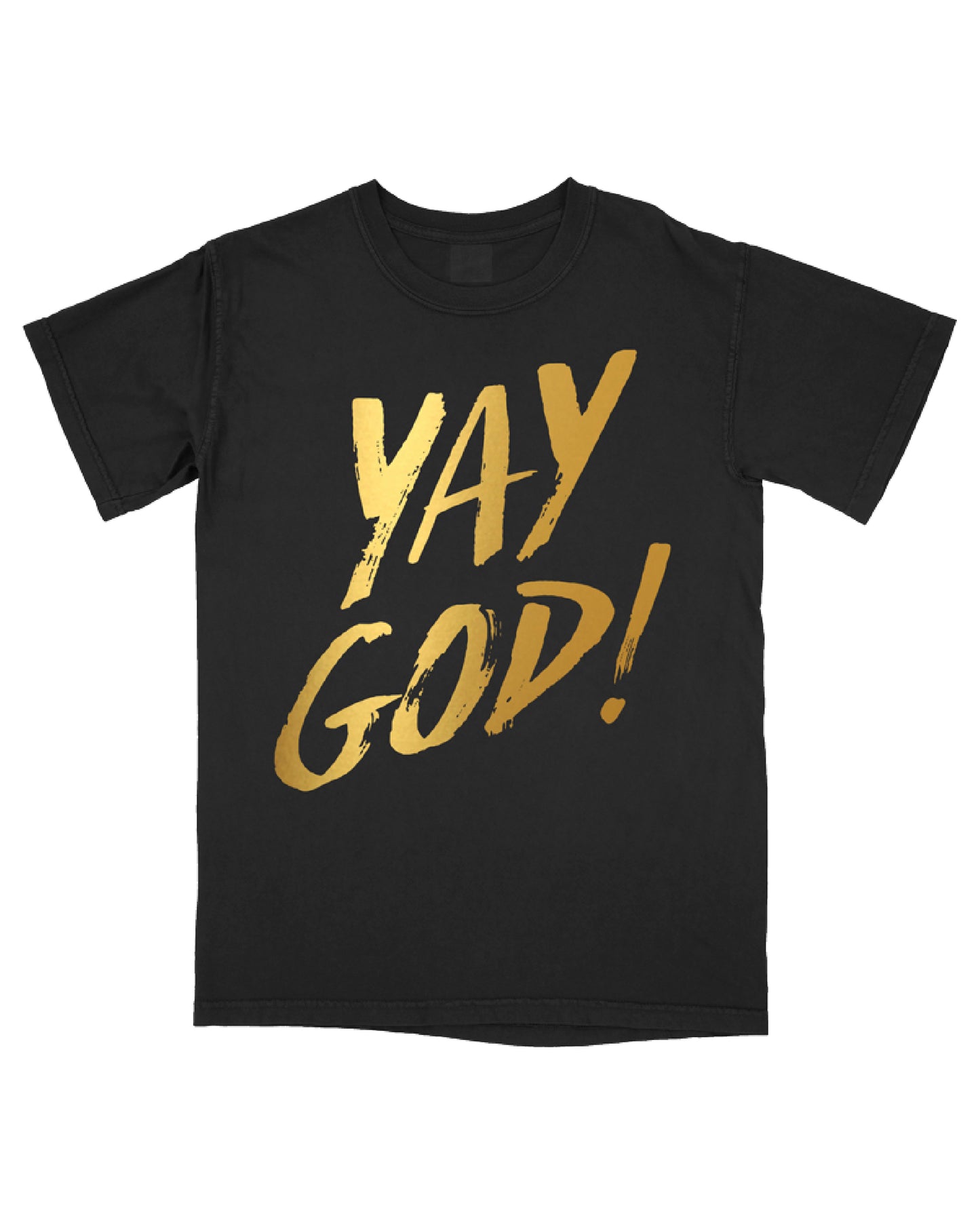 Black and Gold " Yay God" T- Shirt