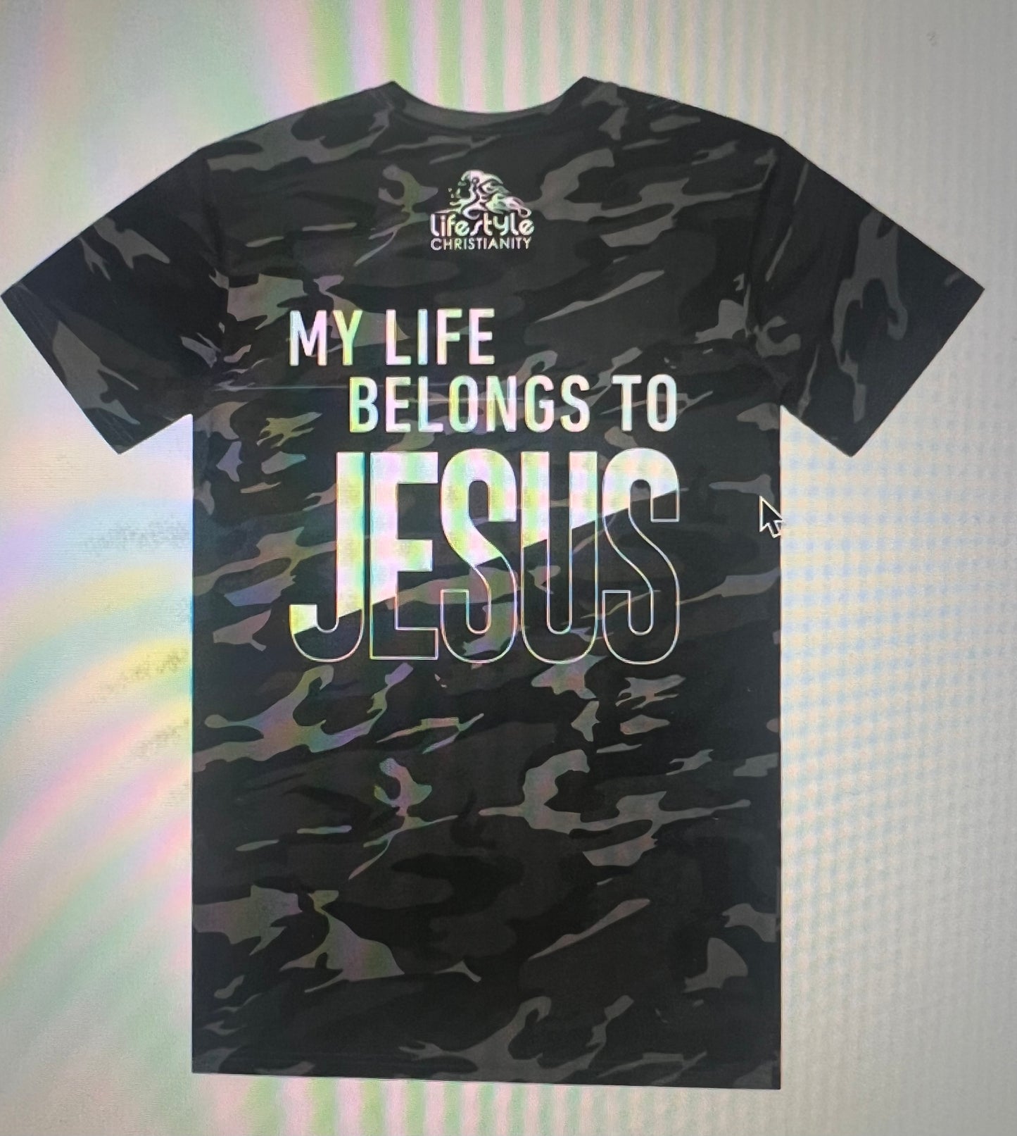 Black Camo - My Life Belongs to Jesus " T Shirt