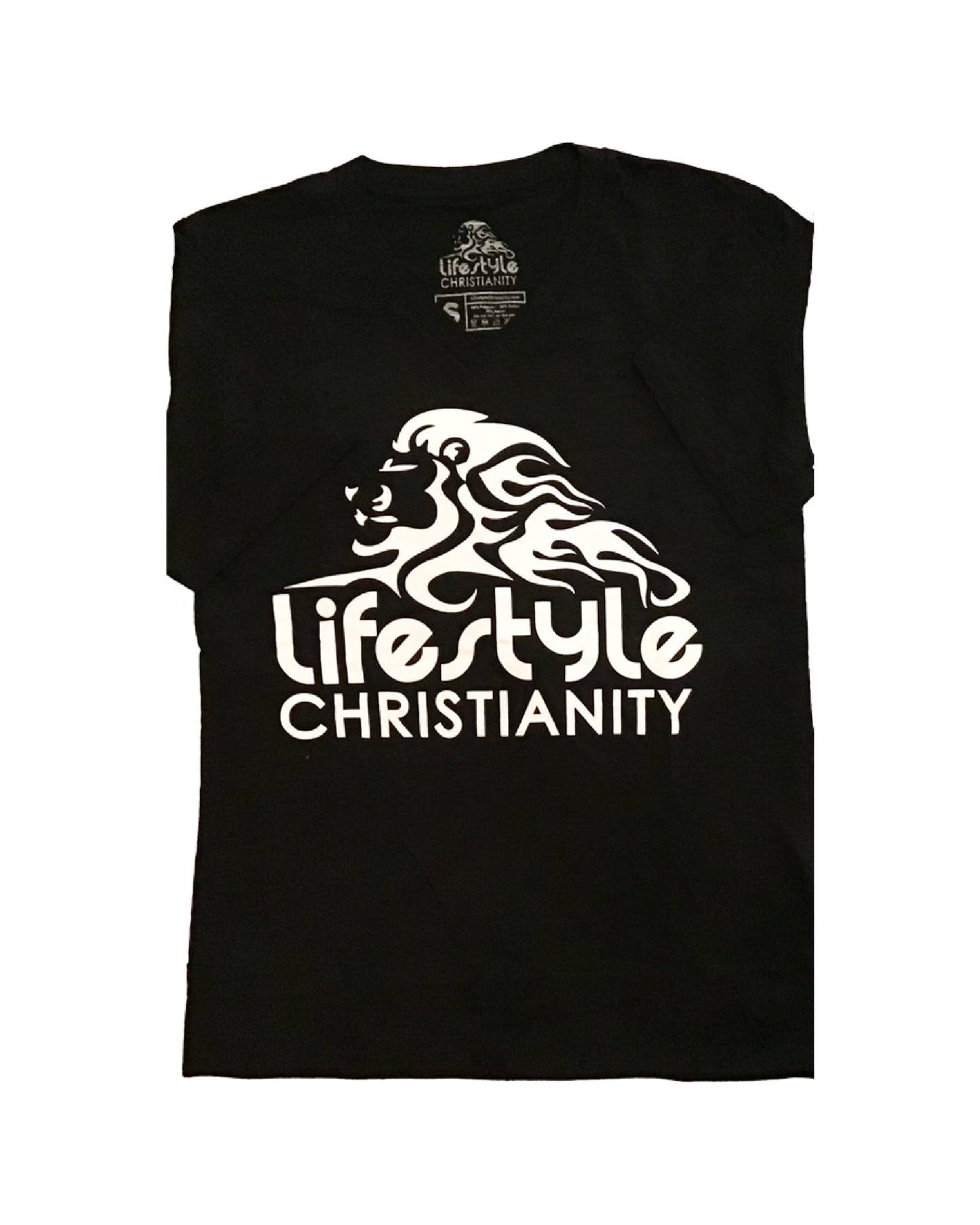 V-Neck Black Lion Tee (BLANK BACK)