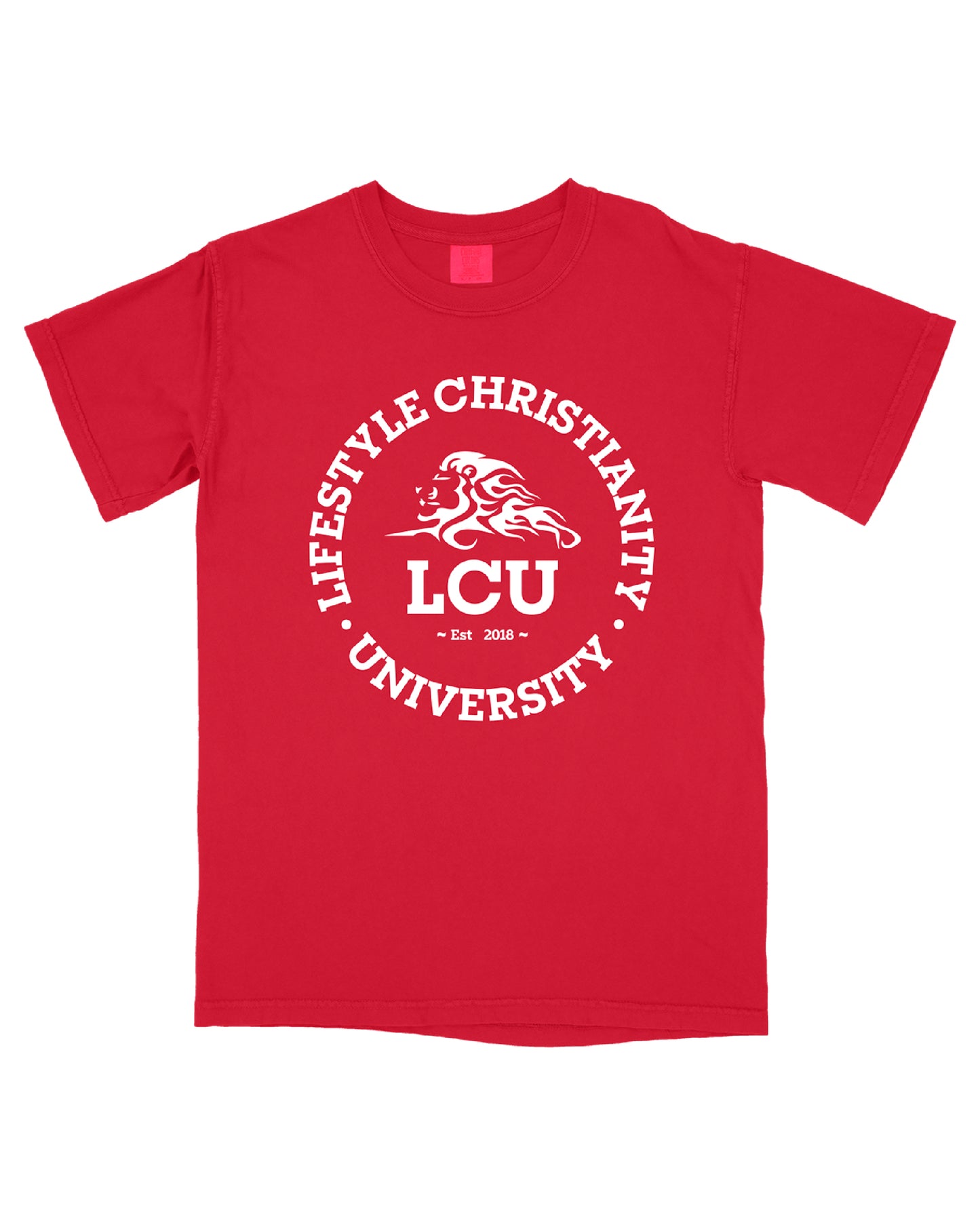 Red LCU with White Logo Print