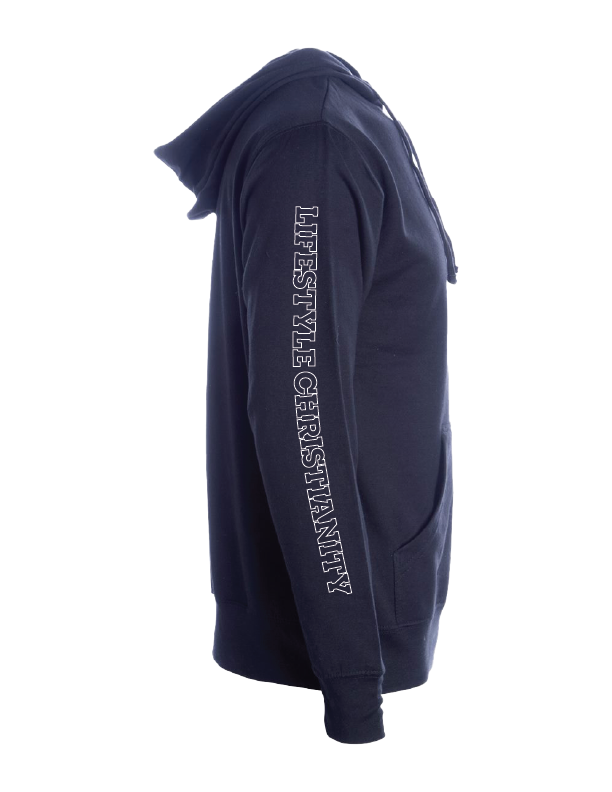 LCU Navy Hoodie with White Circle Logo