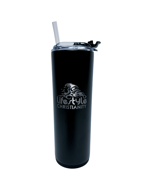 Black Skinny Tumbler - 20 oz