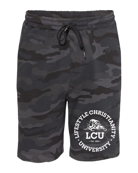 LCU Black Camo Shorts with Circle Logo