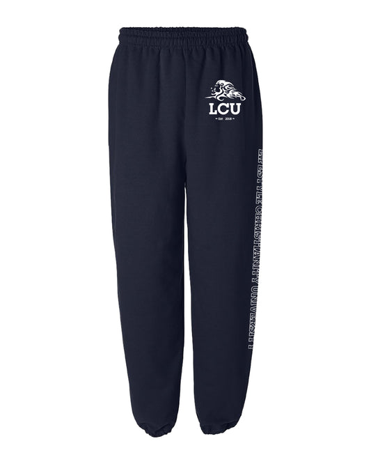 LCU Navy Blue Baggy Sweatpants with Logo