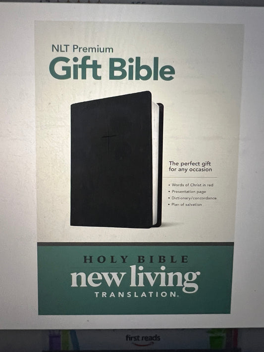 Premium Gift Bible NLT ( Leather like, Classic Black