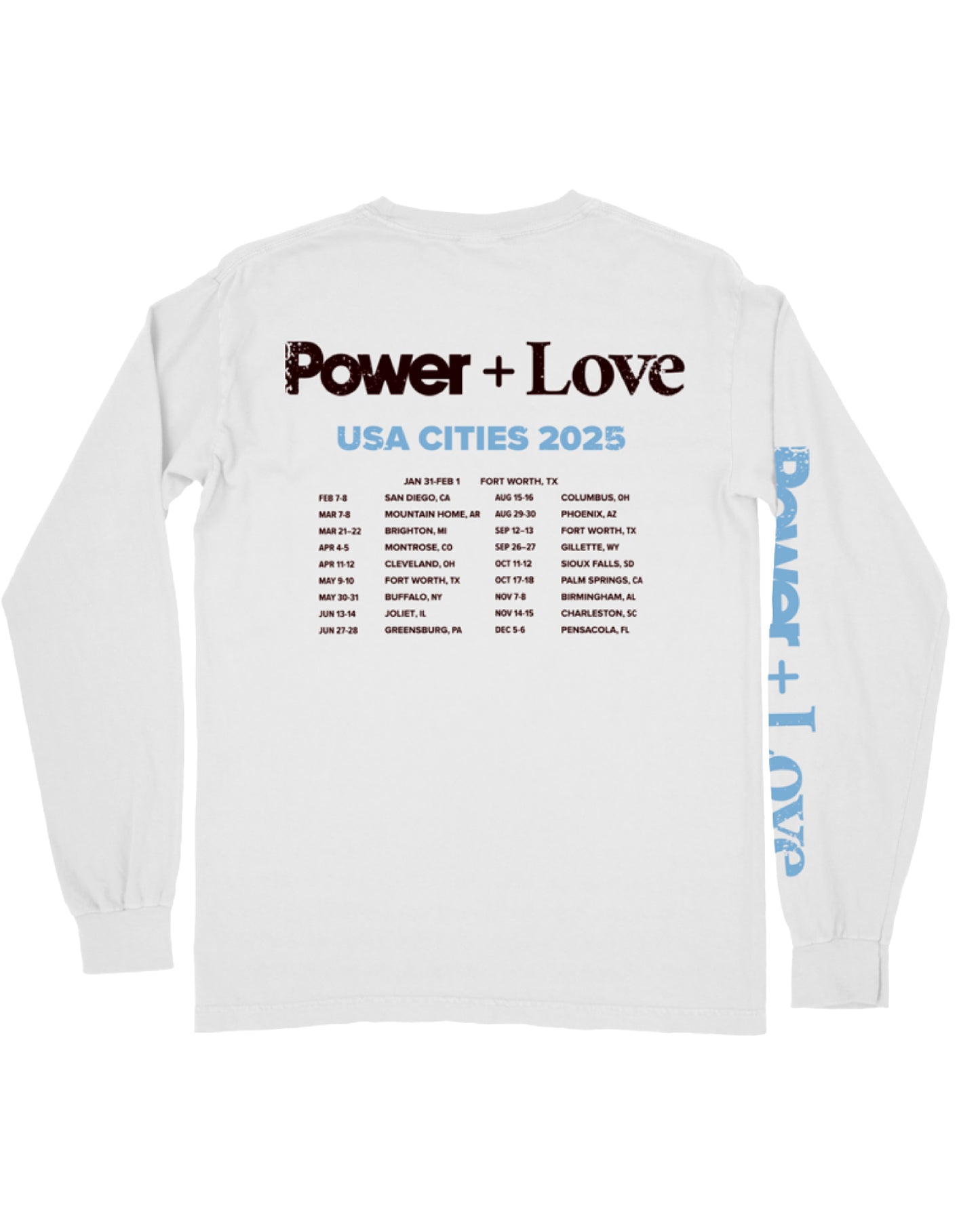 Power + Love Tour White Long sleeve-