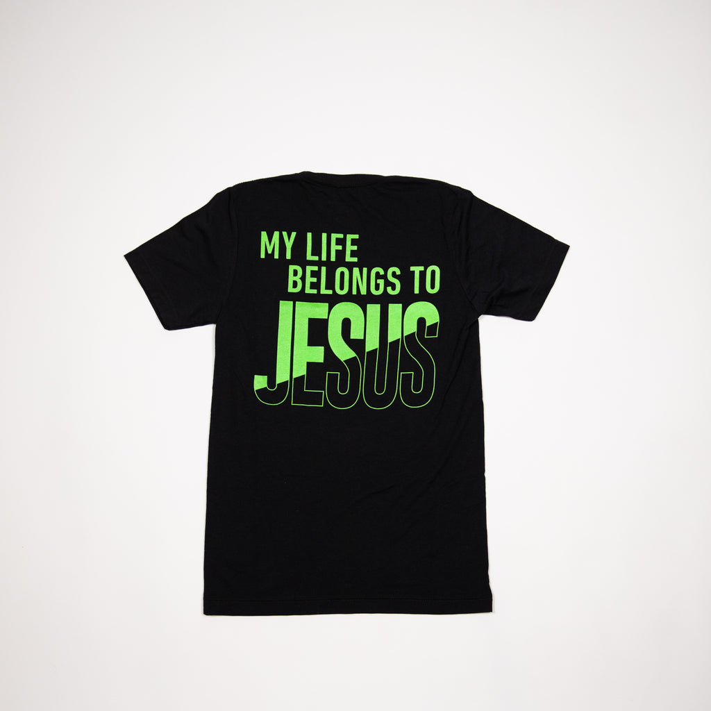 Neon Green LC Tee (My Life Belongs to Jesus)