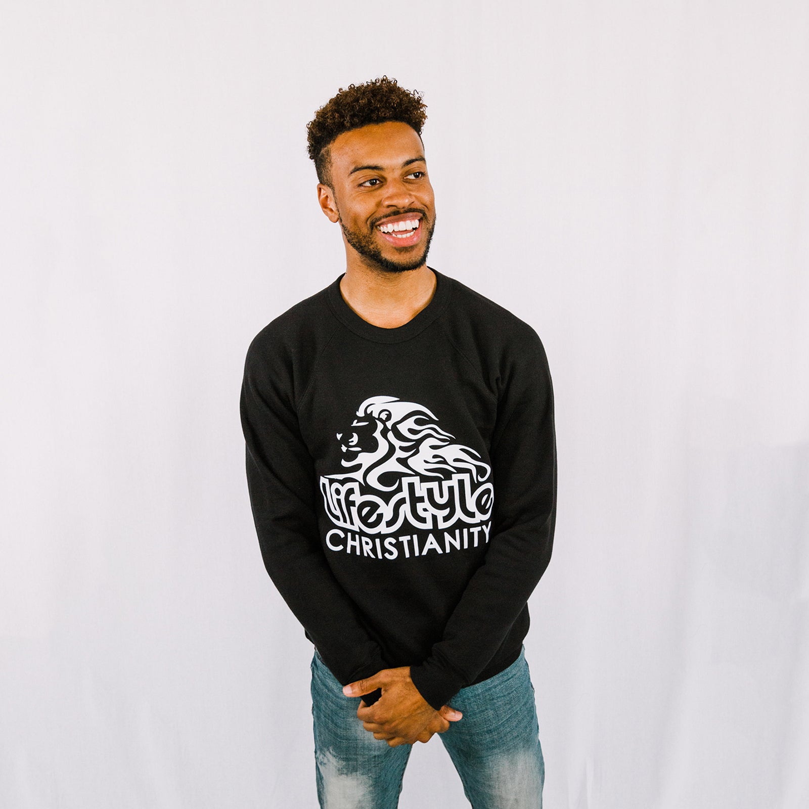 Black Crew Lifestyle Lion Sweatshirt